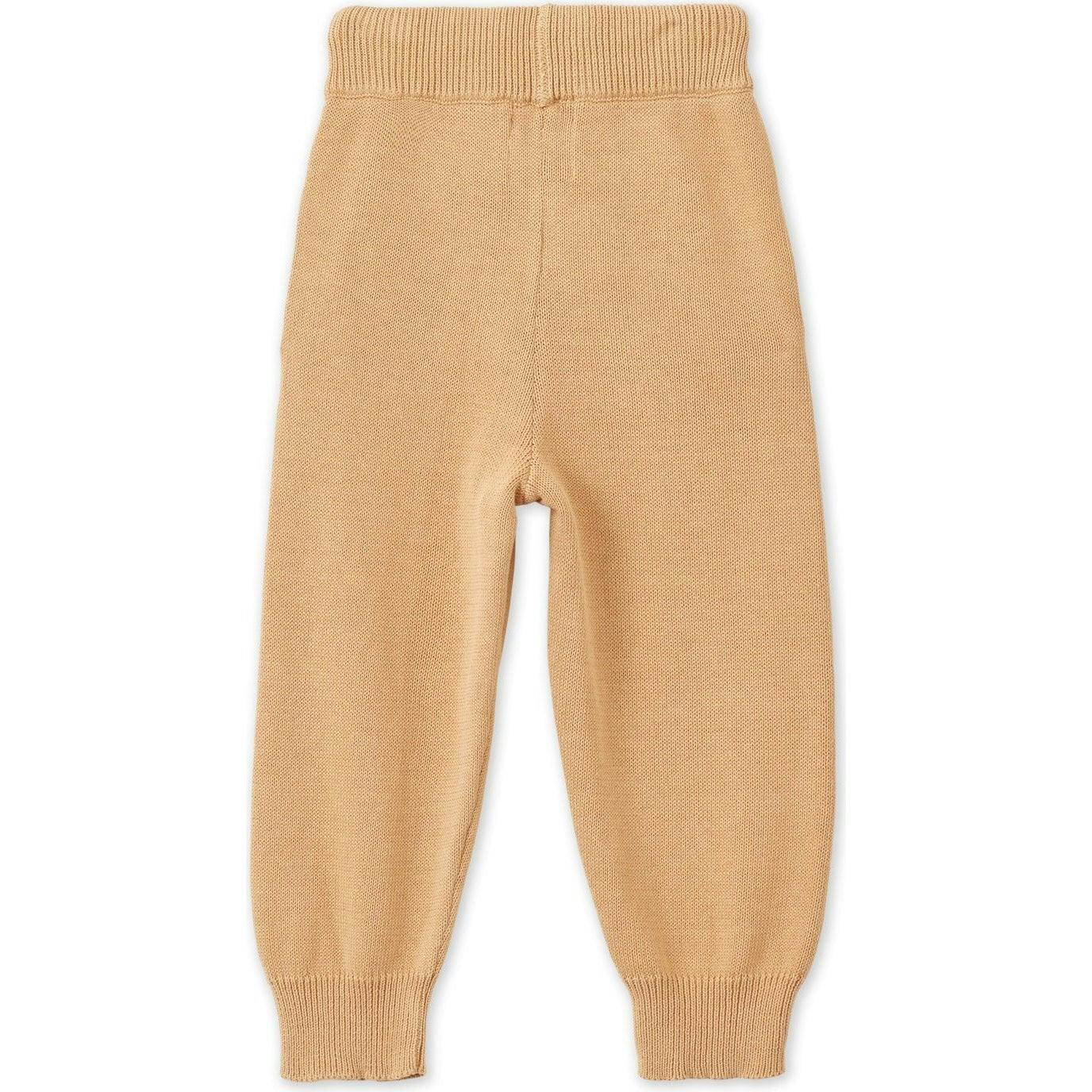 Organic Cotton Knit Joggers, Tan