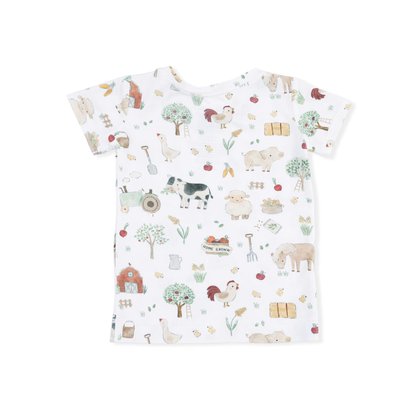 Cute Farm Animals Uni - Short Sleeve Loungewear Set