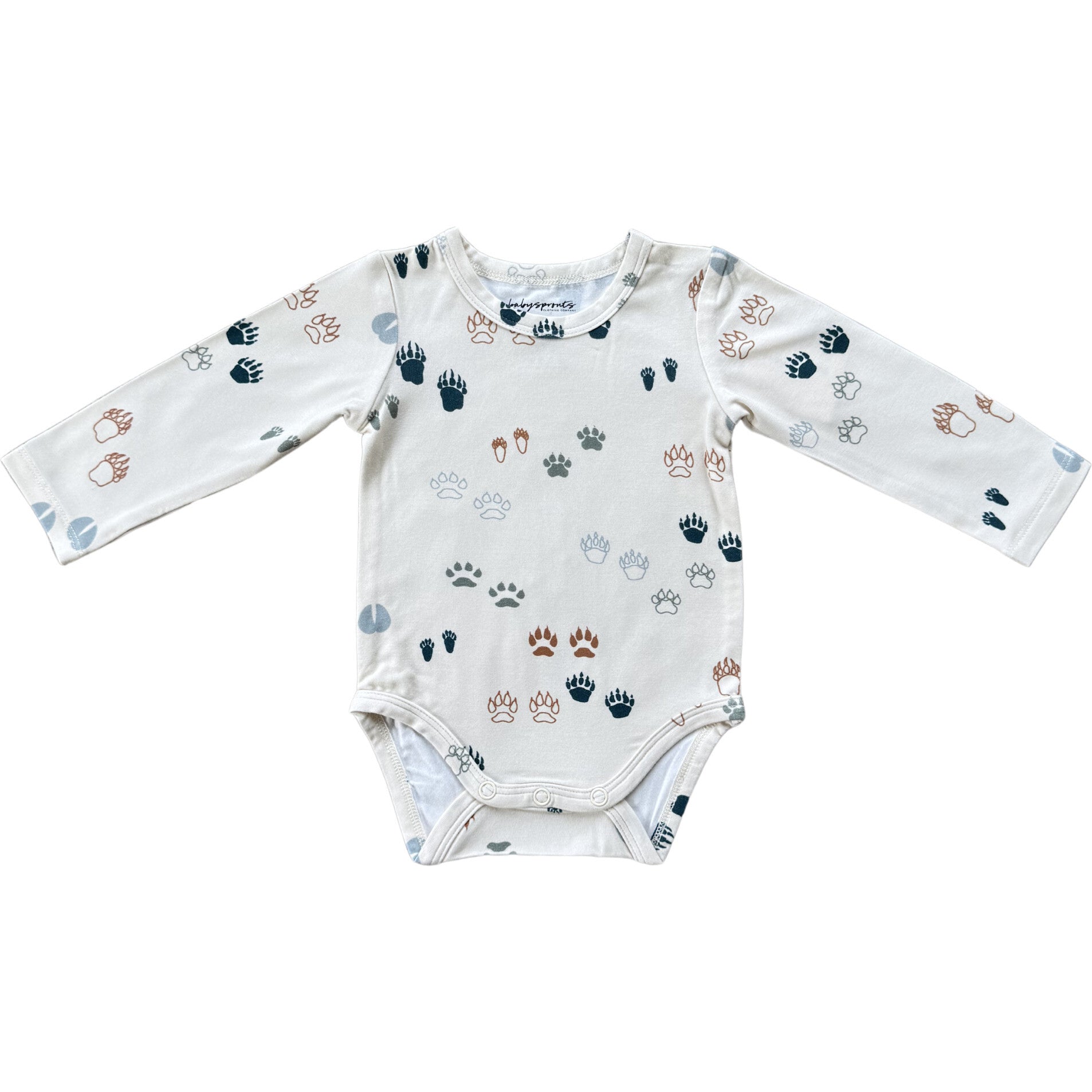 Baby Long Sleeve Bodysuit Footprints
