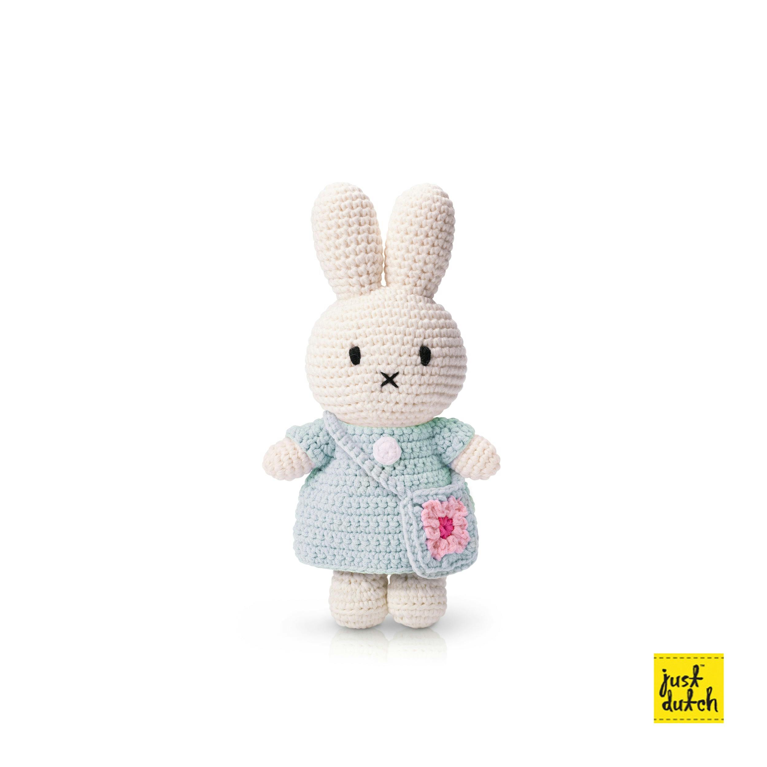 Miffy Flower Bag Crochet Doll Handmade Floral Outfit
