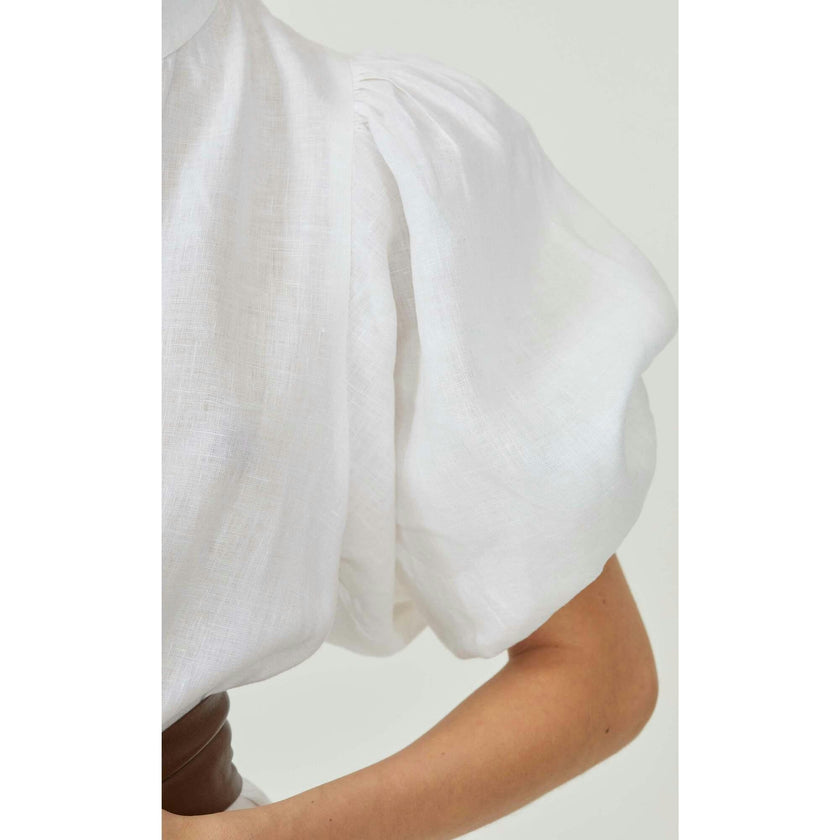 Bubble Linen Dress - Off White