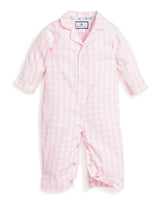 Baby's Twill Classic Romper in Pink Gingham