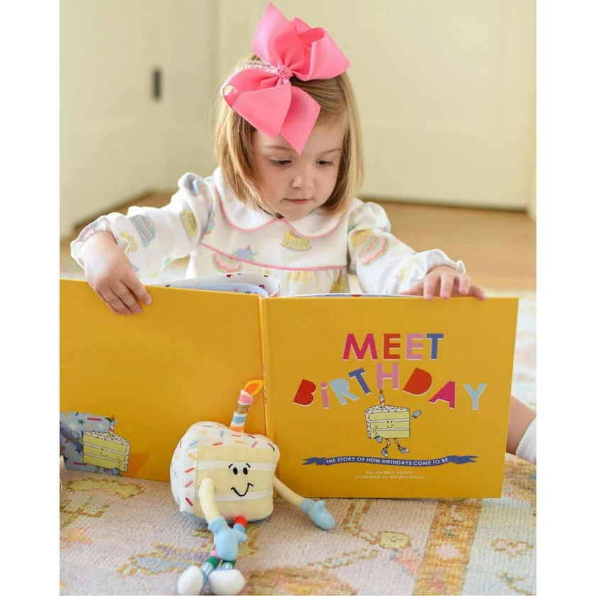 Packed Party Meet Birthday Children's Book with Birthday Plush Toy and Keepsake Gift Box - 32-Page Hardcover Birthday Story with Memento Pockets