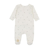 Plush Print Girls' Footie Ivory & Pink