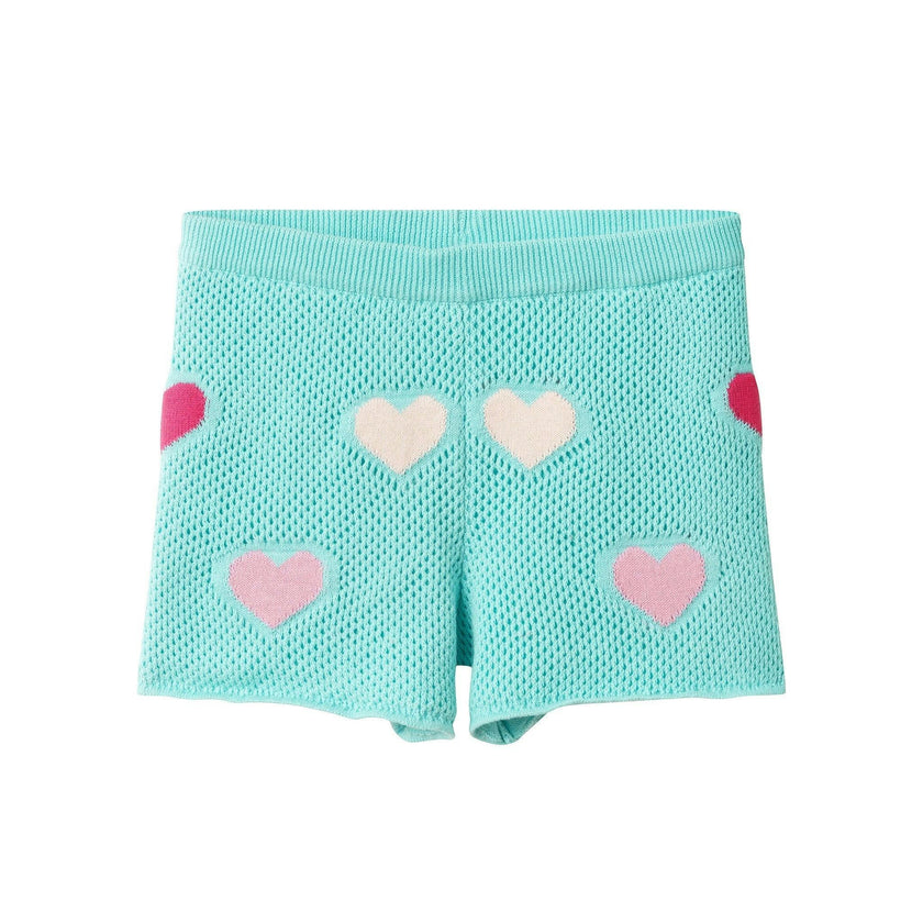Girls Heart Crochet Set | Aqua Hearts
