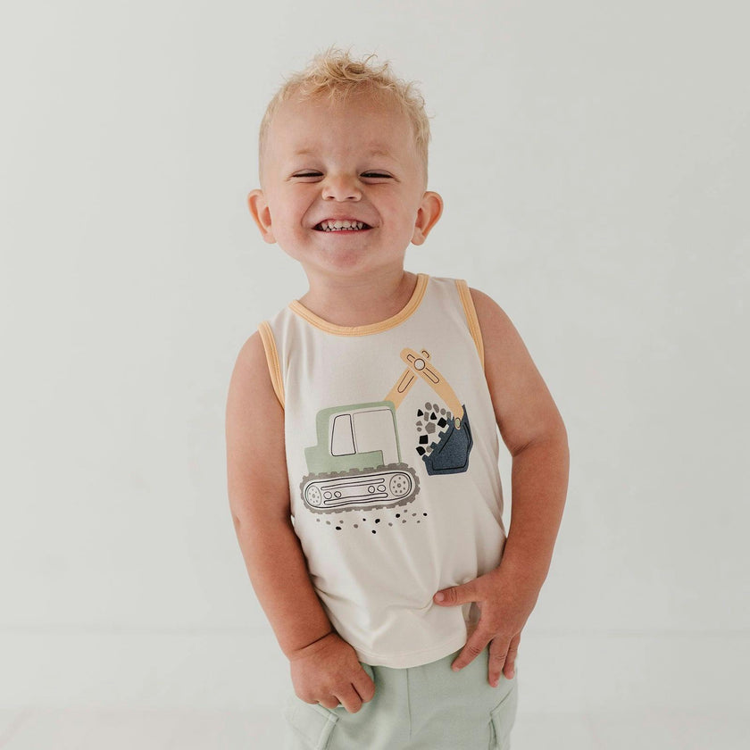 Boys Tank Top in Let's Dig