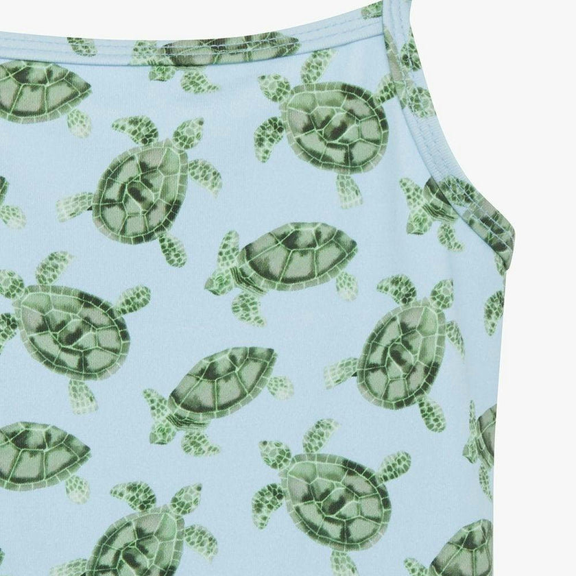 Peplum Swimsuit in Turtle