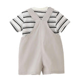 Beige Animal Overall Set