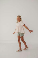 Girl's Printed Twill Shorts Ebba Viney Floral