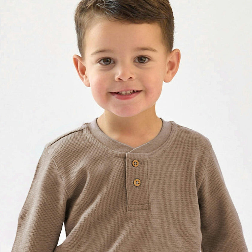 PAYTON 5-Pack Toddler Long Sleeve Thermal Henley Shirts