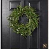 Seeding Winter Juniper Berry Greenery Classic Holiday Front Door Wreath