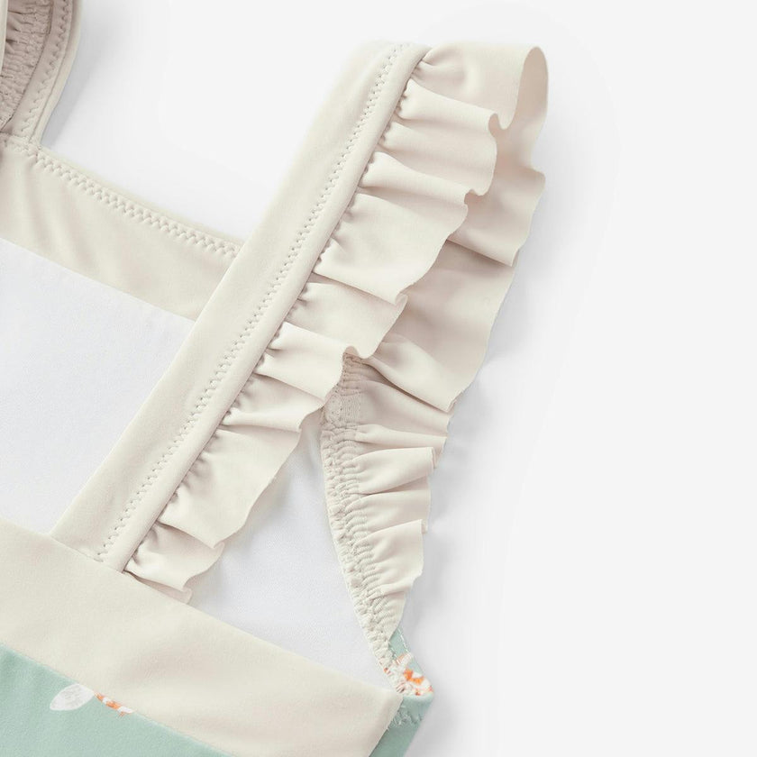 Swimming Koi Ruffle Square Neck Swimsuit