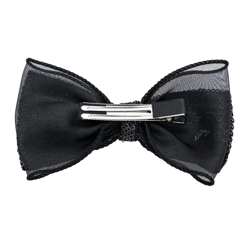 Multicolor Sequin Bow Clip Set