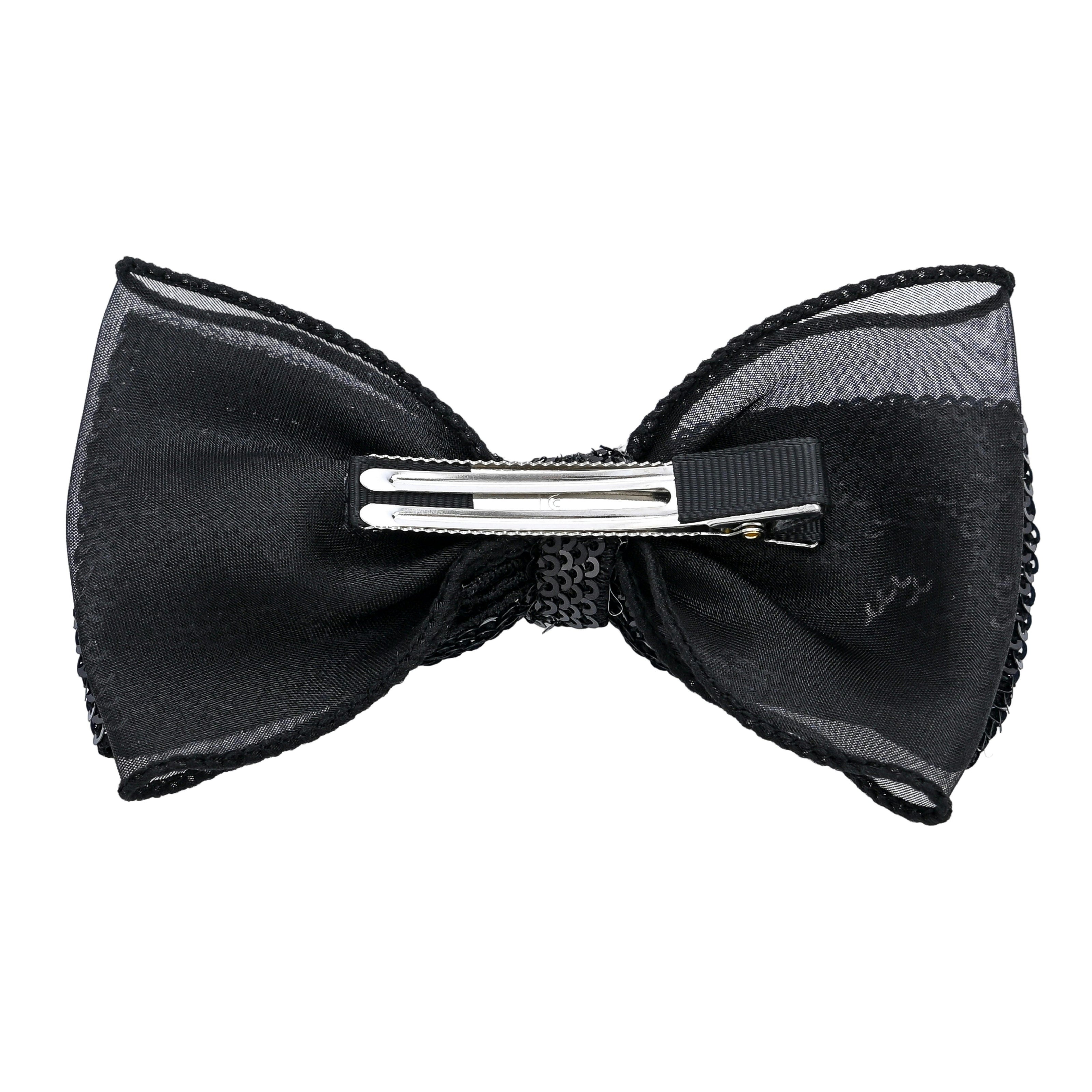 Multicolor Sequin Bow Clip Set