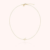 Initial Necklace, 14k Yellow Gold Filled