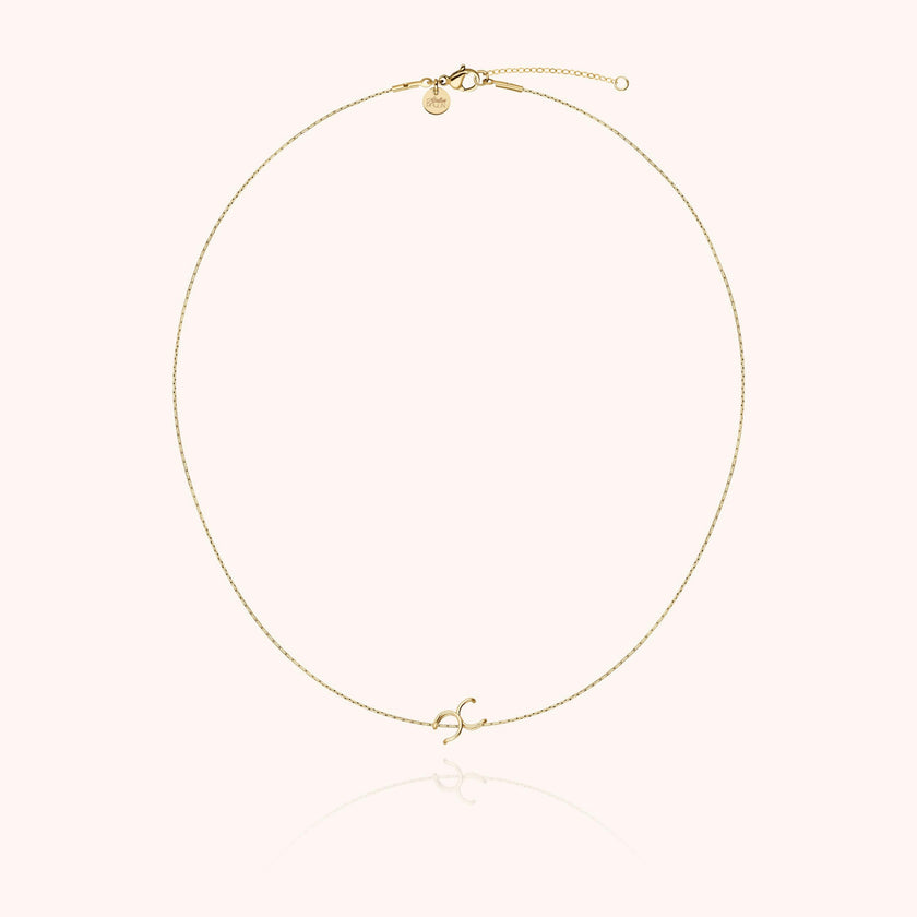 Initial Necklace, 14k Yellow Gold Filled