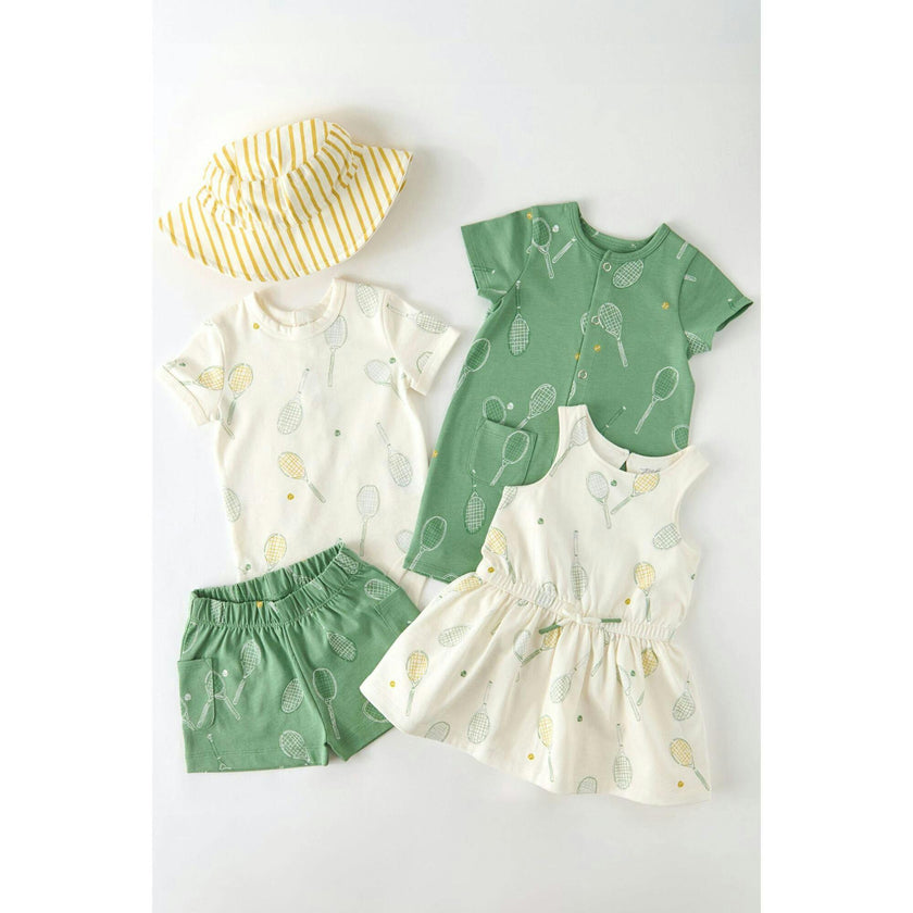 Short Sleeve Henley One-Piece