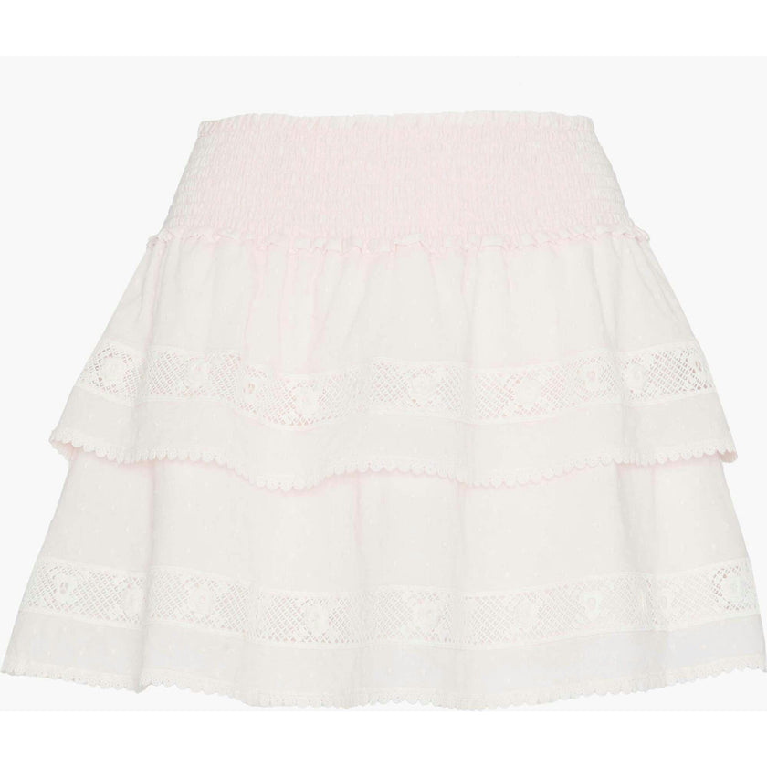 The Meena Skirt - Powder Pink Swiss Dot