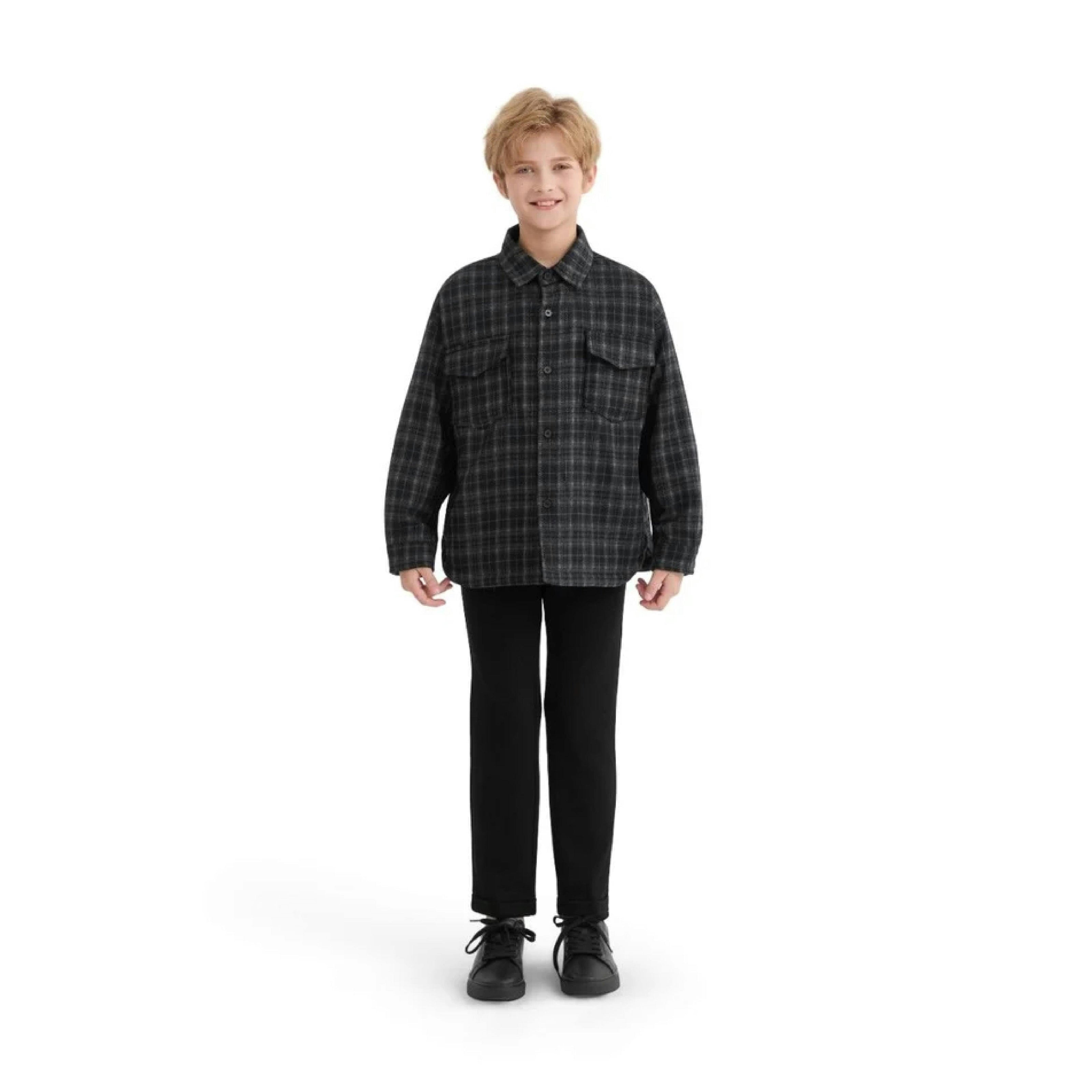 Black Plaid Flannel Shirt