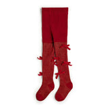 Shimmer Red Velvet Mini Bow Tights