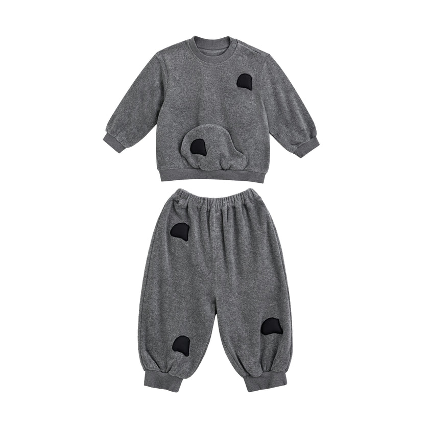 Gray Cotton Spot Set
