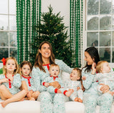 North Pole Christmas Two Piece Kids Henley Pajamas