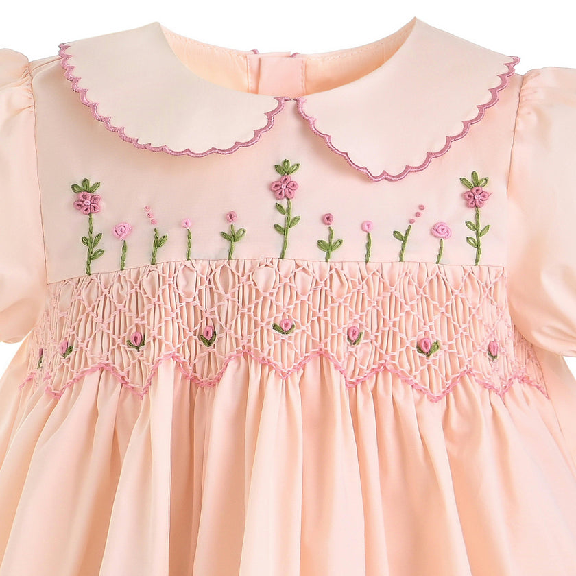 Light Pink Arlette Smocked Dress