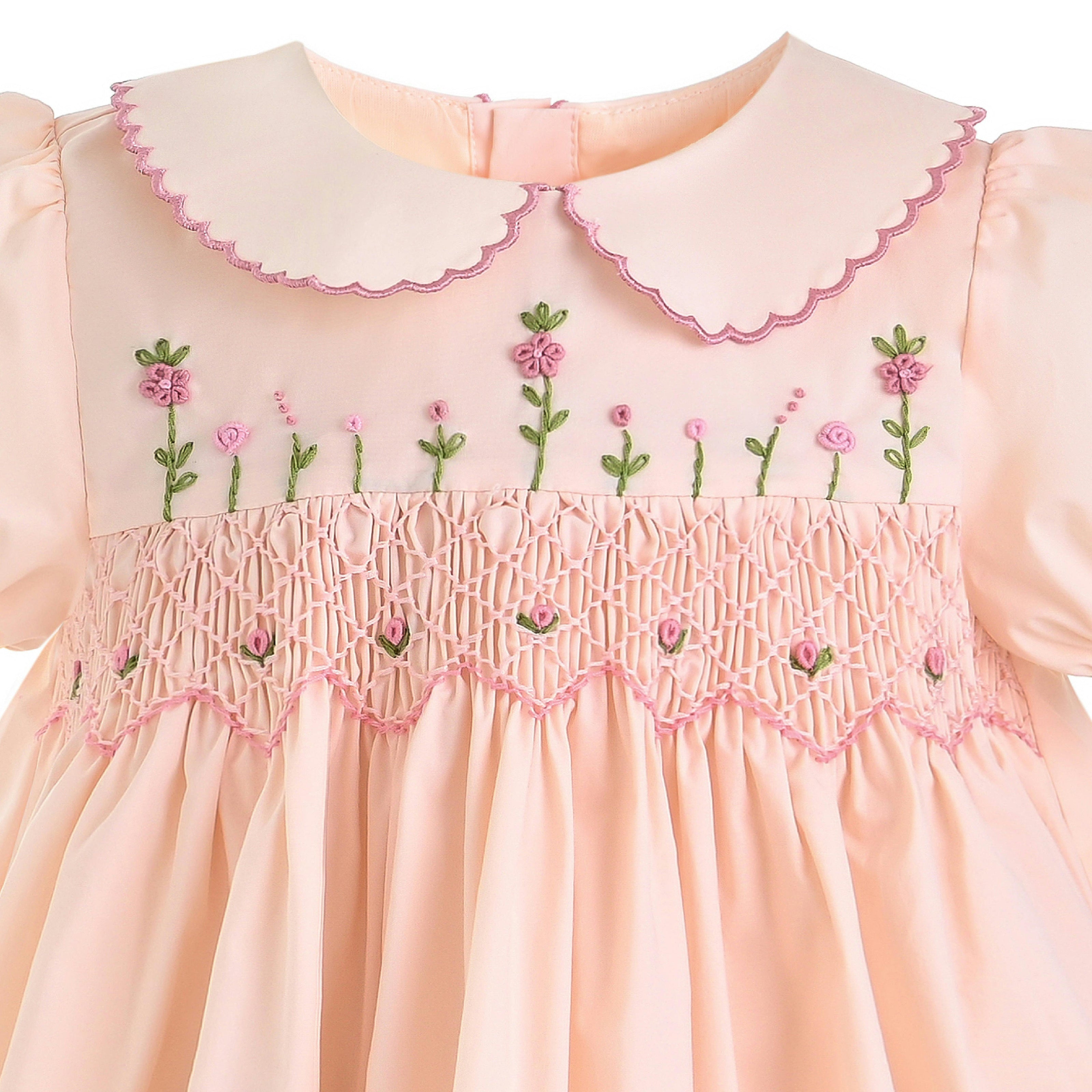 Light Pink Arlette Smocked Dress