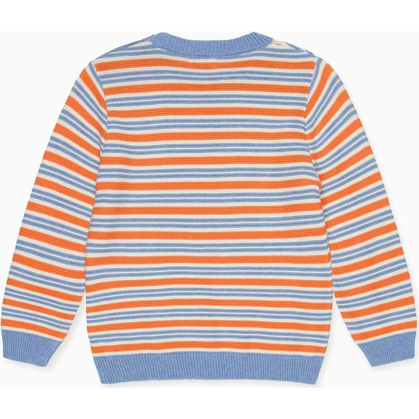 Coral Stripe Bromo Cotton Boy Jumper