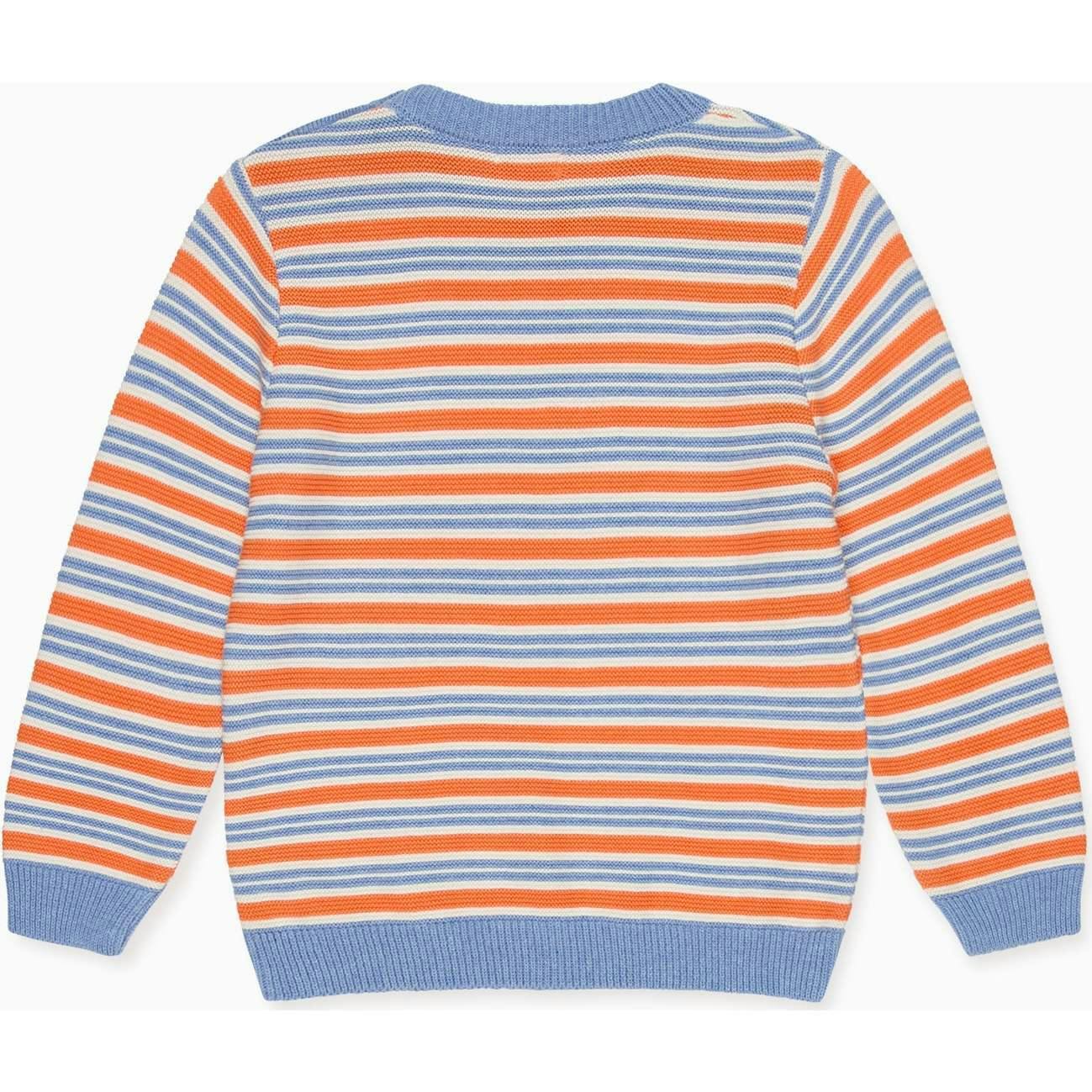 Coral Stripe Bromo Cotton Boy Jumper
