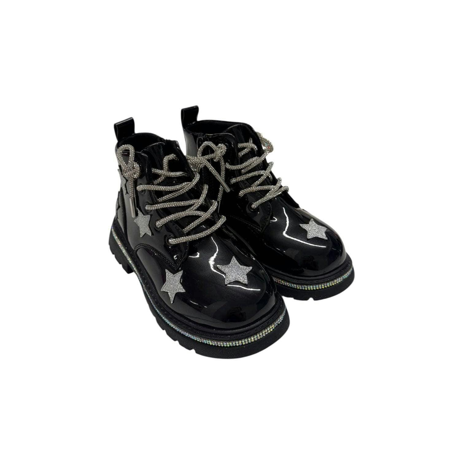 Black Rainbow Shimmer Stars Boots