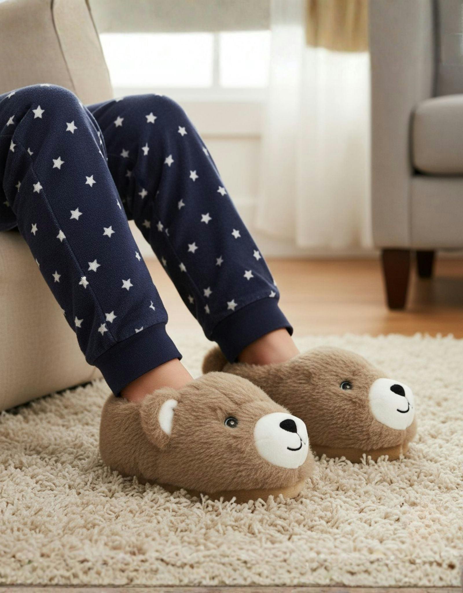 Cuddles Tan Light Up Slipper