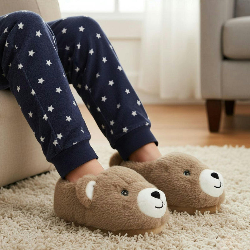Cuddles Tan Light Up Slipper