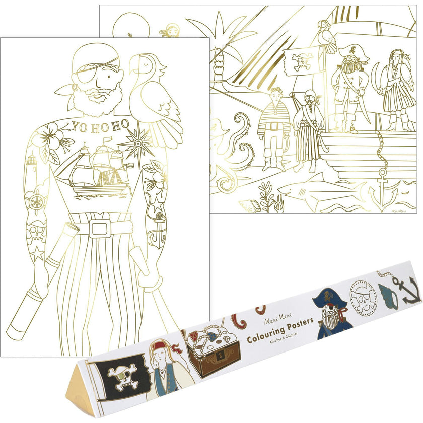 Pirate Coloring Posters