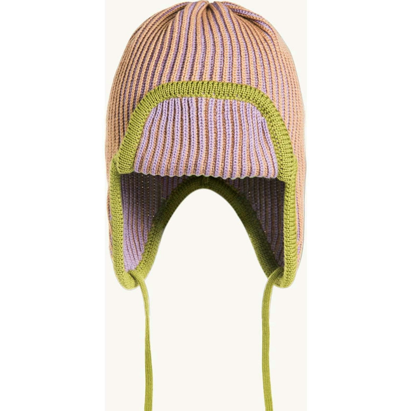 children's merino pilot cap - pink pine