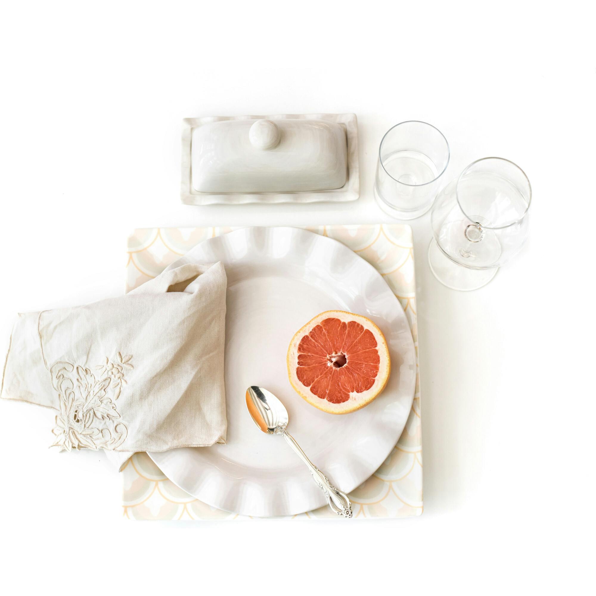 Signature White Ruffle Dinner Plate