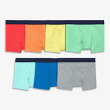 Kids boxer brief 7-pack in solid rainbow mix