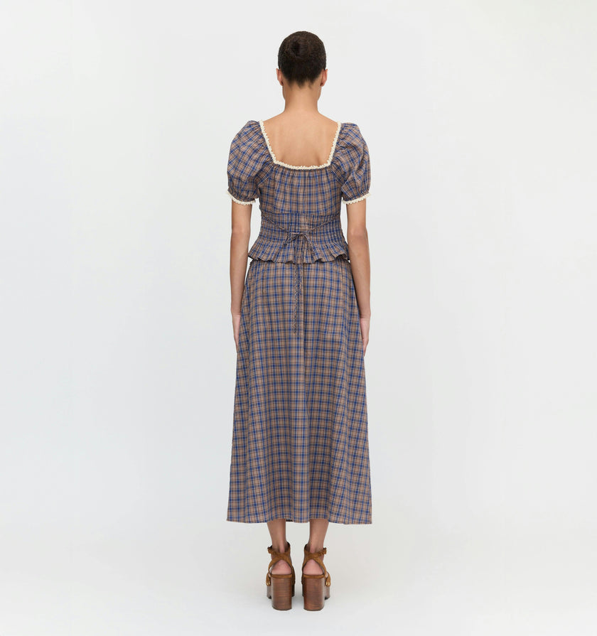The Paulina Top - Brown Spencer Plaid