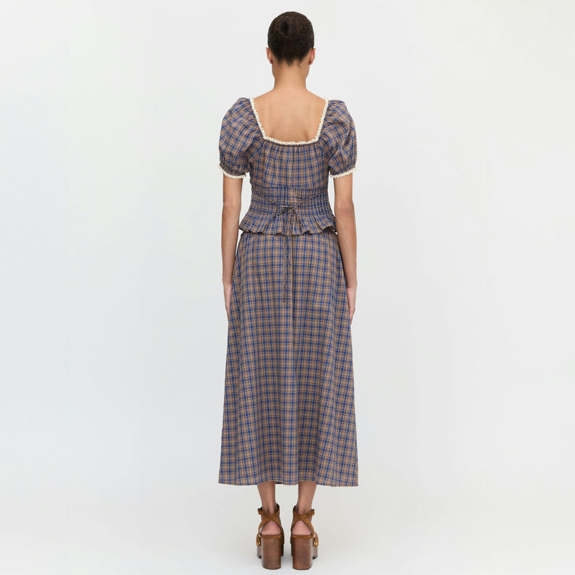 The Paulina Top - Brown Spencer Plaid