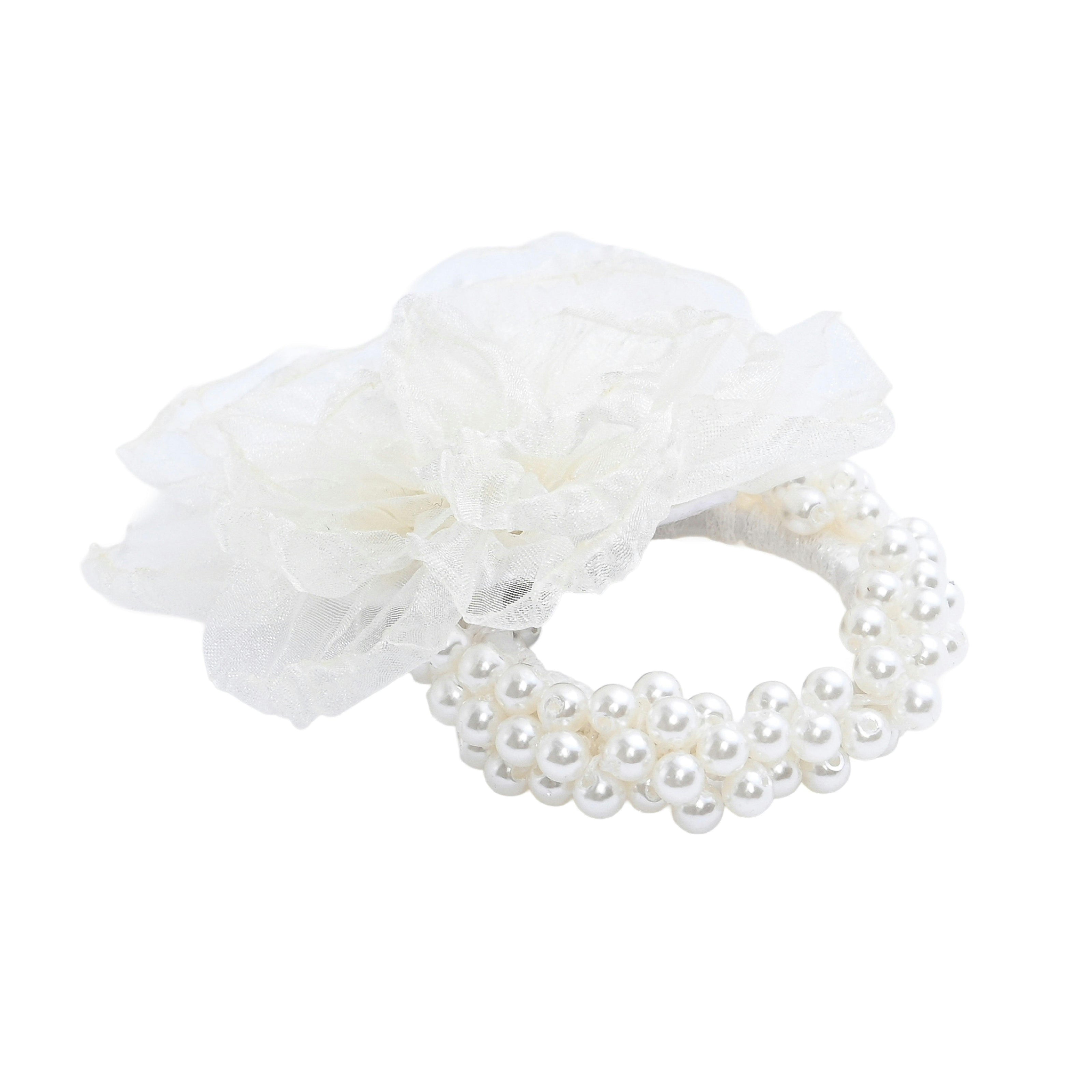 Pearl Blossom Scrunchie Set