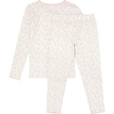 Girls Antique Floral Pima Pajama Set