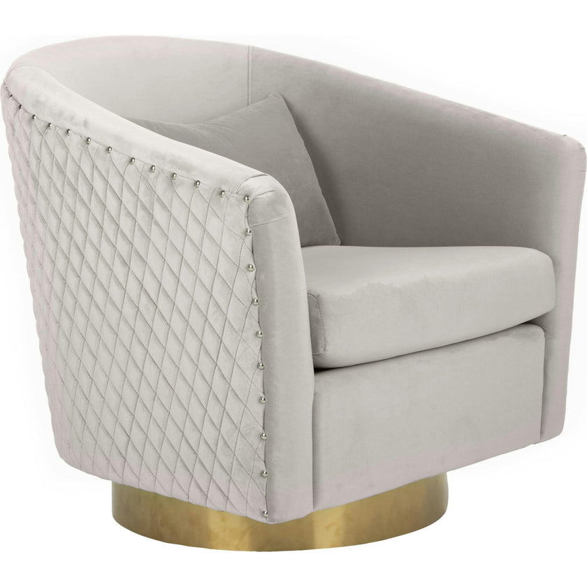Clara Quilted Swivel Tub Chair