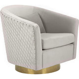 Clara Quilted Swivel Tub Chair