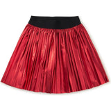 Pleated Metallic Twirl Skirt