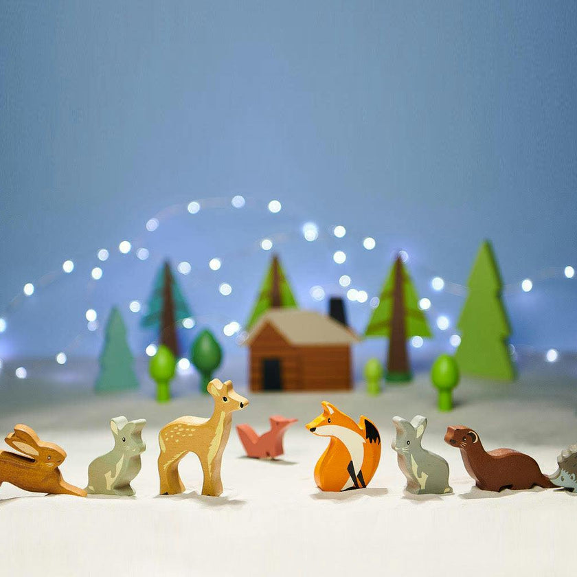 Woodland Animals - 3 of each piece in a display stand