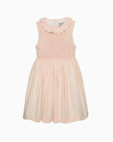 Sleeveless Willow Rose Hand Smocked Dress in Peach