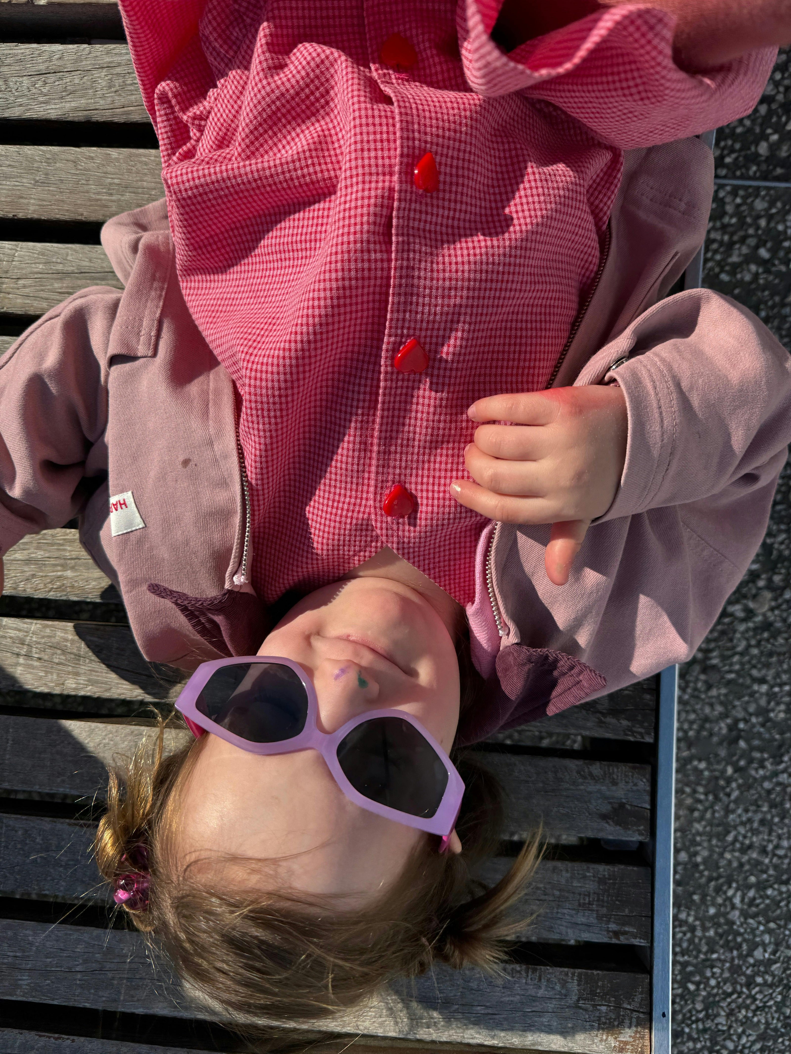 children's vichy frilled dress - wild berry