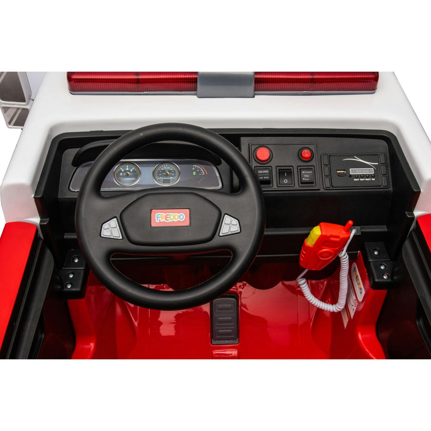 24V Freddo Fire Truck 2-Seater Ride on
