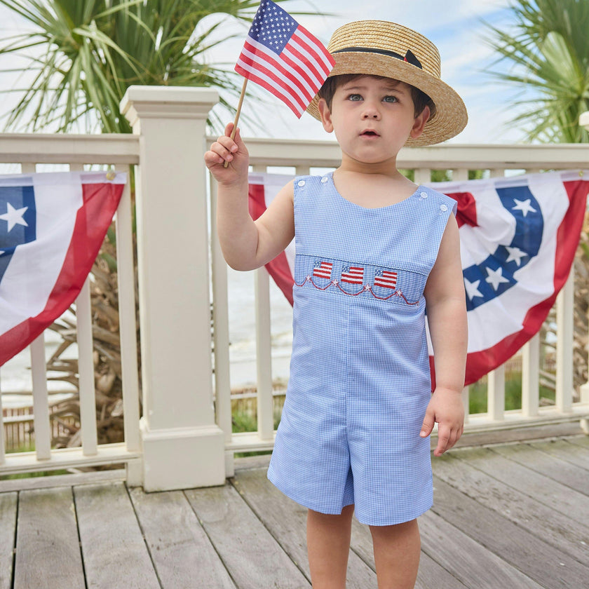 Smocked Shortall - Flags