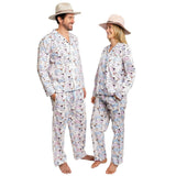 Women's Drawbertson Longhorns Long PJ Set - Organic Cotton Poplin